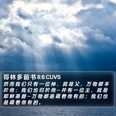 哥 林 多 前 书 8:6 CUVS Bible Verse Image