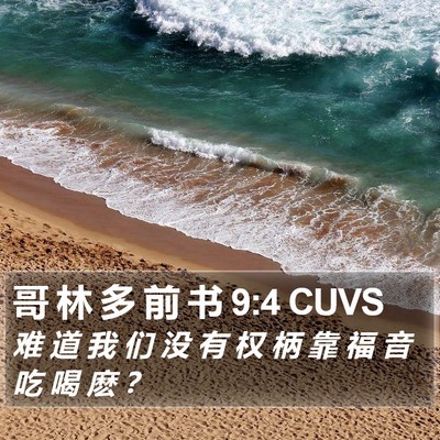 哥 林 多 前 书 9:4 CUVS Bible Verse Image