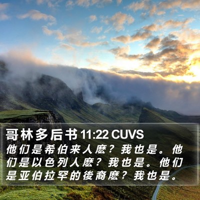 哥 林 多 后 书 11:22 CUVS Bible Verse Image