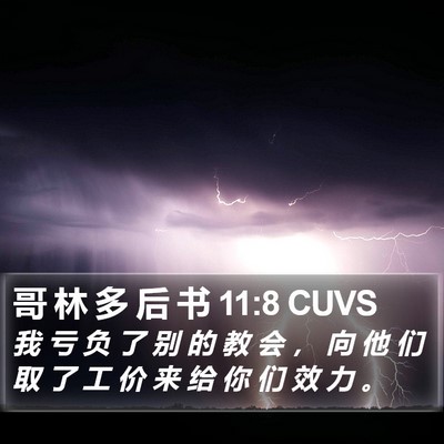 哥 林 多 后 书 11:8 CUVS Bible Verse Image