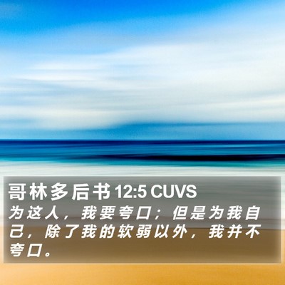 哥 林 多 后 书 12:5 CUVS Bible Verse Image