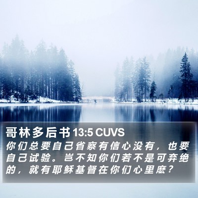 哥 林 多 后 书 13:5 CUVS Bible Verse Image