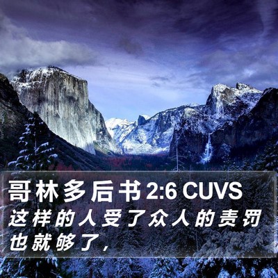 哥 林 多 后 书 2:6 CUVS Bible Verse Image