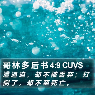 哥 林 多 后 书 4:9 CUVS Bible Verse Image