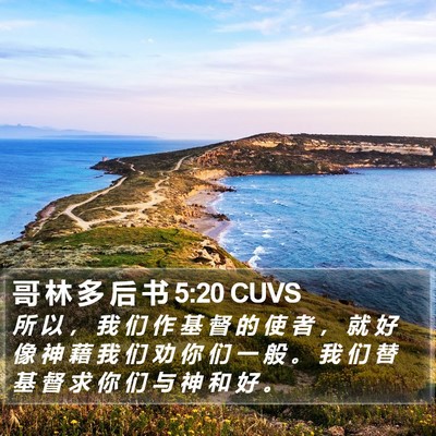 哥 林 多 后 书 5:20 CUVS Bible Verse Image