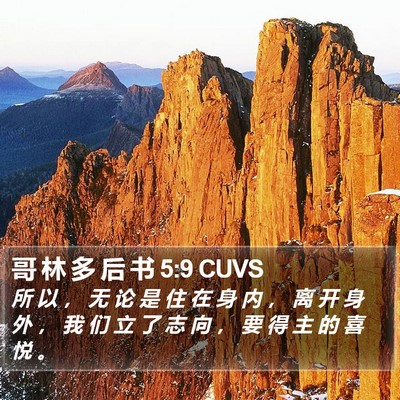 哥 林 多 后 书 5:9 CUVS Bible Verse Image