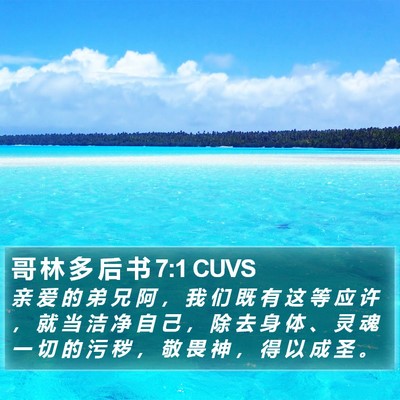 哥 林 多 后 书 7:1 CUVS Bible Verse Image