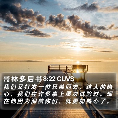 哥 林 多 后 书 8:22 CUVS Bible Verse Image
