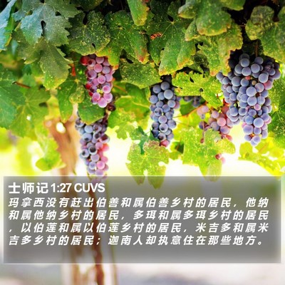 士 师 记 1:27 CUVS Bible Verse Image