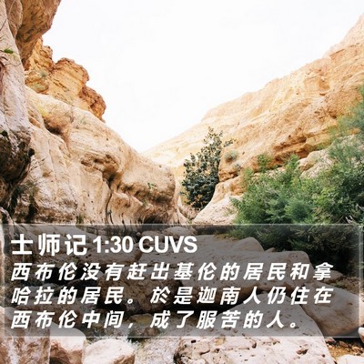 士 师 记 1:30 CUVS Bible Verse Image