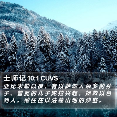士 师 记 10:1 CUVS Bible Verse Image