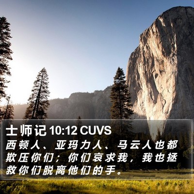 士 师 记 10:12 CUVS Bible Verse Image