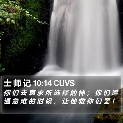 士 师 记 10:14 CUVS Bible Verse Image