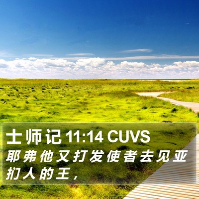 士 师 记 11:14 CUVS Bible Verse Image