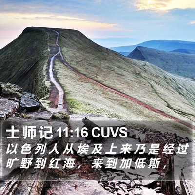 士 师 记 11:16 CUVS Bible Verse Image