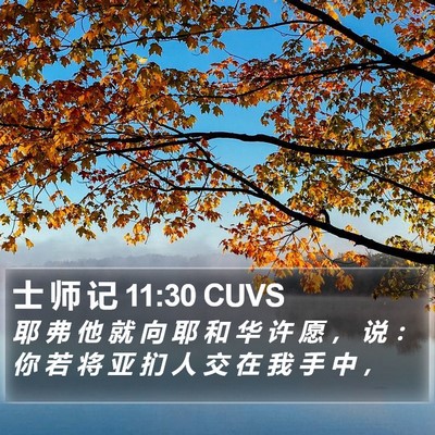 士 师 记 11:30 CUVS Bible Verse Image