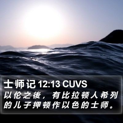 士 师 记 12:13 CUVS Bible Verse Image