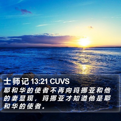 士 师 记 13:21 CUVS Bible Verse Image
