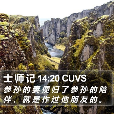 士 师 记 14:20 CUVS Bible Verse Image