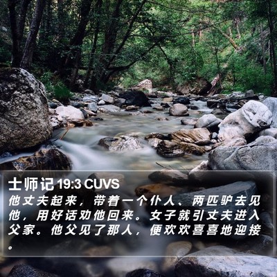 士 师 记 19:3 CUVS Bible Verse Image