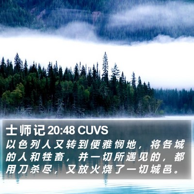 士 师 记 20:48 CUVS Bible Verse Image