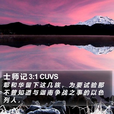 士 师 记 3:1 CUVS Bible Verse Image