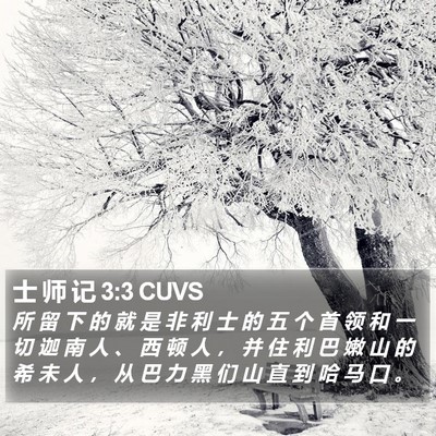 士 师 记 3:3 CUVS Bible Verse Image
