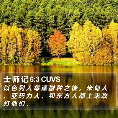 士 师 记 6:3 CUVS Bible Verse Image