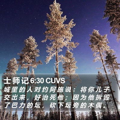 士 师 记 6:30 CUVS Bible Verse Image