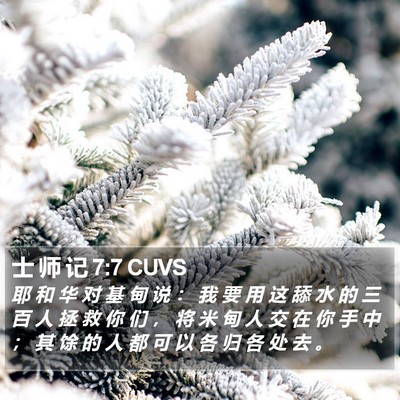 士 师 记 7:7 CUVS Bible Verse Image