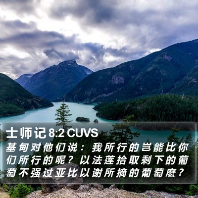 士 师 记 8:2 CUVS Bible Verse Image