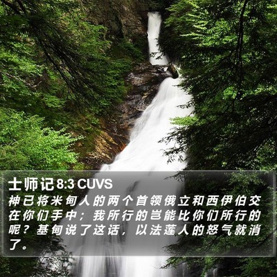 士 师 记 8:3 CUVS Bible Verse Image