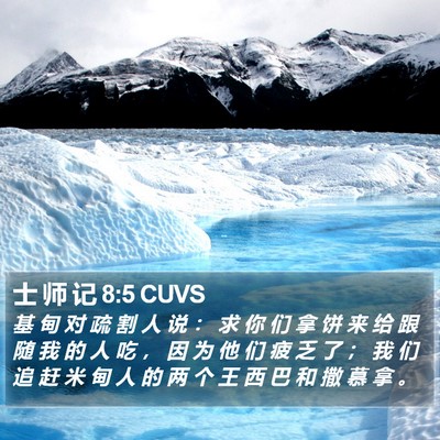 士 师 记 8:5 CUVS Bible Verse Image