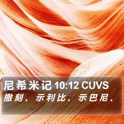 尼 希 米 记 10:12 CUVS Bible Verse Image