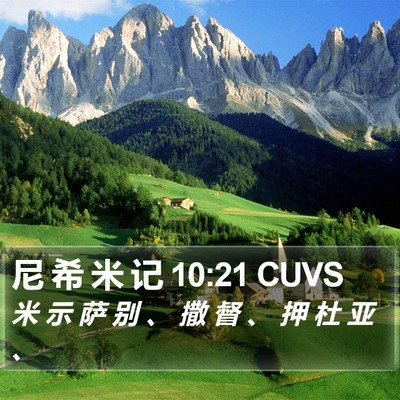 尼 希 米 记 10:21 CUVS Bible Verse Image
