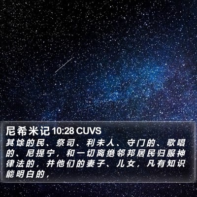 尼 希 米 记 10:28 CUVS Bible Verse Image