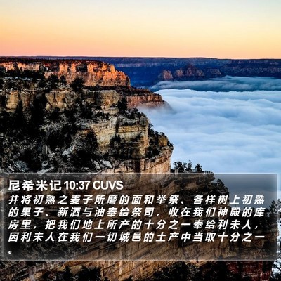 尼 希 米 记 10:37 CUVS Bible Verse Image