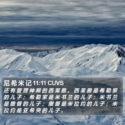 尼 希 米 记 11:11 CUVS Bible Verse Image