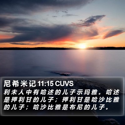 尼 希 米 记 11:15 CUVS Bible Verse Image