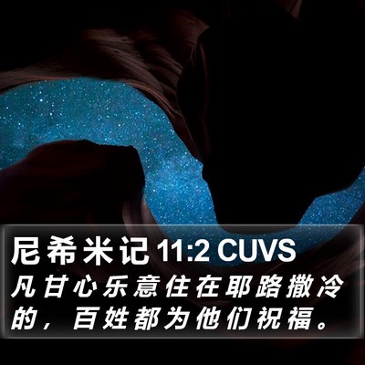 尼 希 米 记 11:2 CUVS Bible Verse Image