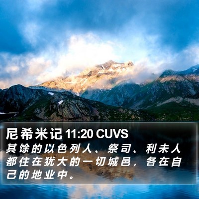 尼 希 米 记 11:20 CUVS Bible Verse Image