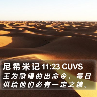 尼 希 米 记 11:23 CUVS Bible Verse Image