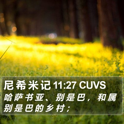 尼 希 米 记 11:27 CUVS Bible Verse Image