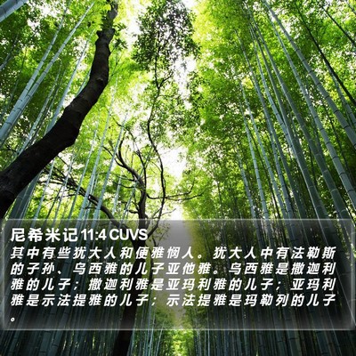 尼 希 米 记 11:4 CUVS Bible Verse Image