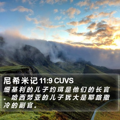 尼 希 米 记 11:9 CUVS Bible Verse Image