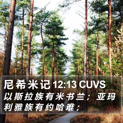 尼 希 米 记 12:13 CUVS Bible Verse Image