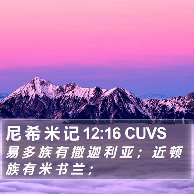 尼 希 米 记 12:16 CUVS Bible Verse Image