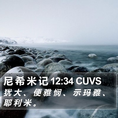 尼 希 米 记 12:34 CUVS Bible Verse Image