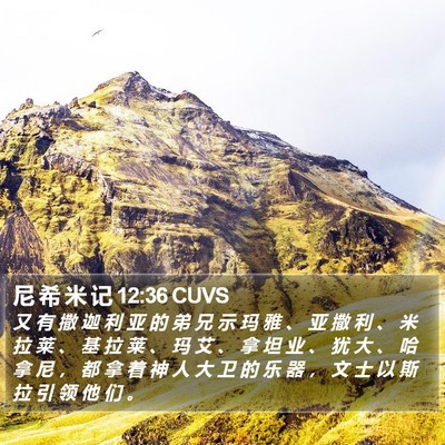 尼 希 米 记 12:36 CUVS Bible Verse Image