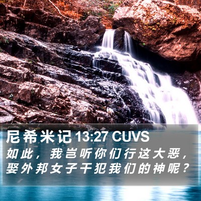 尼 希 米 记 13:27 CUVS Bible Verse Image